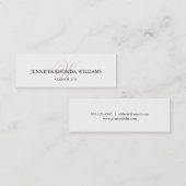 Elegant monogram studentenkaart afstuderen contactkaartje (Voorkant / Achterkant)