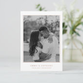 Elegant Monogram Terracota Bruiloft Save The Date (Staand voorkant)