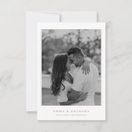 Elegant Monogram Terracota Bruiloft Save The Date