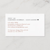 Elegant Monogram Terracotta Oranje scriptnaam Visitekaartje (Achterkant)