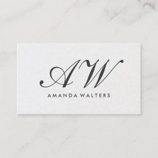 Elegant Monogram Tijdhedendaagse achtergrond Visitekaartje