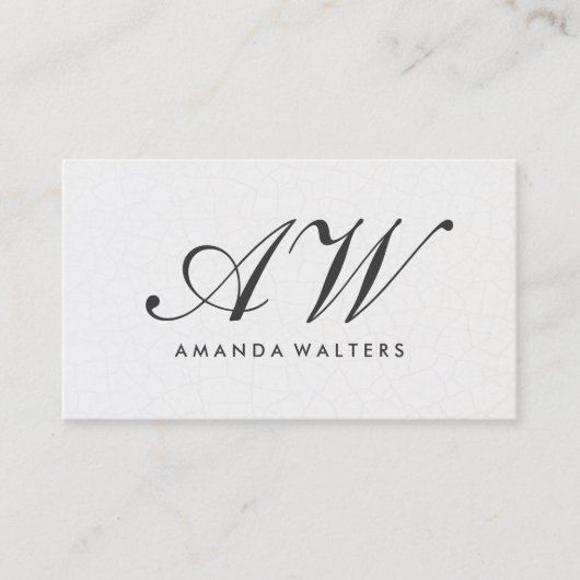 Elegant Monogram Tijdhedendaagse achtergrond Visitekaartje (Voorkant)