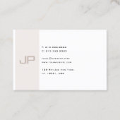 Elegant monogram trendy moderne eenvoudige Sjabloo Visitekaartje (Achterkant)
