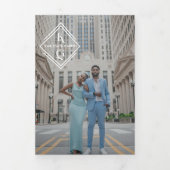 Elegant Monogram trivoudig Boek Weddenschap Drieluik Programma (Cover)