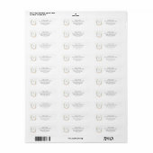 Elegant Monogram Trouw Retouradres met Wilde Bloem Etiket (Full Sheet)