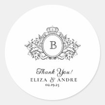 Elegant Monogram Trouw 