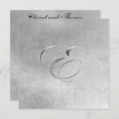 Elegant Monogram Uitnodiging (Voorkant / Achterkant)