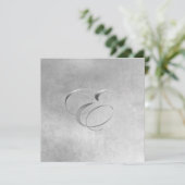 Elegant Monogram Uitnodiging (Staand voorkant)