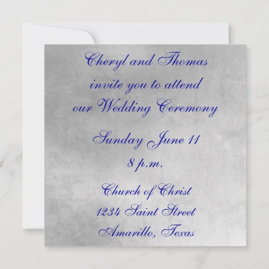 Elegant Monogram Uitnodiging-J Kaart (Achterkant)