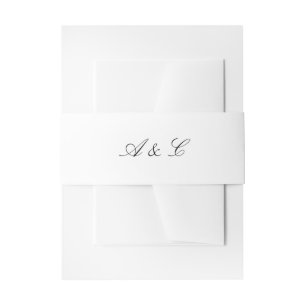 Elegant Monogram  Uitnodigingen Wikkel