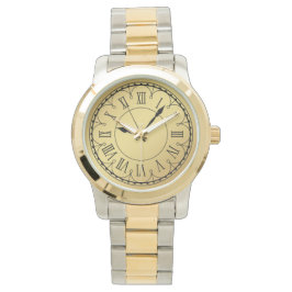 Elegant Monogram Unisex Romeinse cijfers Toon Horloge
