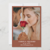 Elegant Monogram Verbrand sinaasappel Wildflower B Kaart (Achterkant)