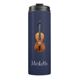 Elegant Monogram Violin Thermosbeker