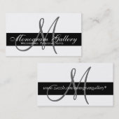 Elegant Monogram  Visitekaartje (Voorkant / Achterkant)