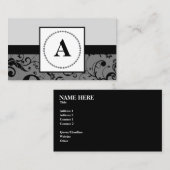 elegant monogram visitekaartje (Voorkant / Achterkant)