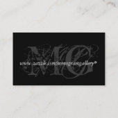 Elegant Monogram  Visitekaartje (Achterkant)