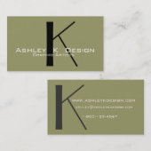 Elegant Monogram  Visitekaartje (Voorkant / Achterkant)