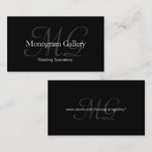 Elegant Monogram  Visitekaartje (Voorkant / Achterkant)