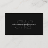 Elegant Monogram  Visitekaartje (Achterkant)
