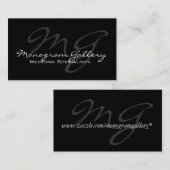 Elegant Monogram  Visitekaartje (Voorkant / Achterkant)
