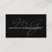 Elegant Monogram  Visitekaartje (Achterkant)