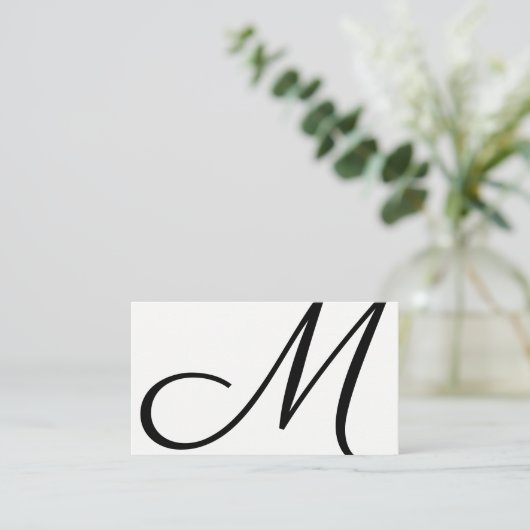 Elegant Monogram Visitekaartje (Staand voorkant)