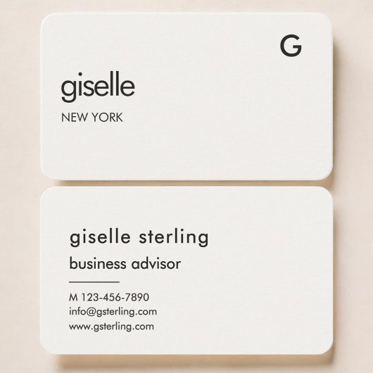 Elegant Monogram Visitekaartje