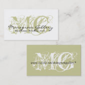 Elegant Monogram  Visitekaartje (Voorkant / Achterkant)