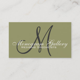 Elegant Monogram Visitekaartje