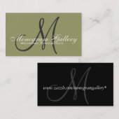 Elegant Monogram  Visitekaartje (Voorkant / Achterkant)