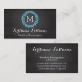 Elegant Monogram Visitekaartjes (Voorkant / Achterkant)