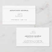 Elegant monogram vlakbij minimalistisch ontwerp visitekaartje (Voorkant / Achterkant)