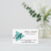 Elegant Monogram volledig Gepersonaliseerd Visitekaartje (Staand voorkant)