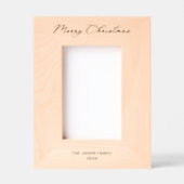 Elegant Monogram Vrolijke Kerst Classy Typografie Gegraveerde Lijstjes (Voorkant)