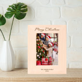 Elegant Monogram Vrolijke Kerst Classy Typografie Gegraveerde Lijstjes