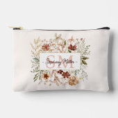 Elegant Monogram Watercolor Fall Wildflower Floral Etui (Voorkant)