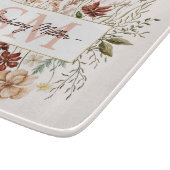 Elegant Monogram Watercolor Fall Wildflower Floral Snijplank (Hoek)