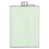 Elegant Monogram Waterverf Botanische krans Heupfles (Achterkant)