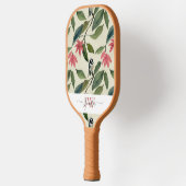 Elegant Monogram Waterverf Floral Pickleball Paddle (Links)