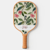 Elegant Monogram Waterverf Floral Pickleball Paddle (Achterkant)
