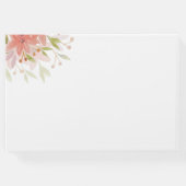 Elegant Monogram, Waterverf Flowers Gastenboek (Achterkant)