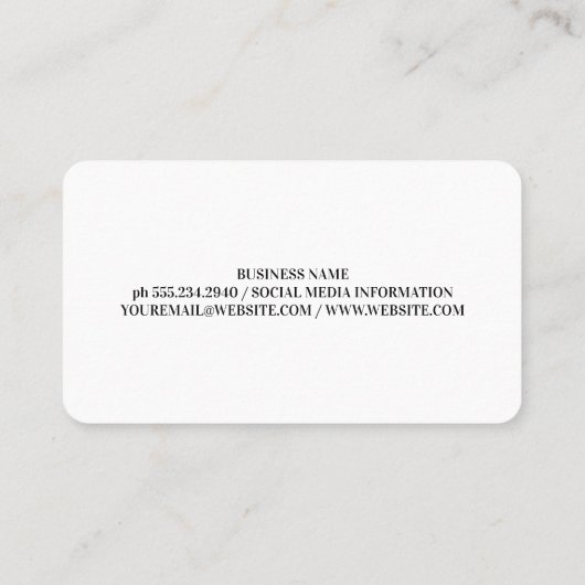 Elegant monogram | Waterverf Lagen Visitekaartje (Achterkant)