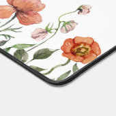 Elegant Monogram Waterverf Wilde bloem Floral Bureaumat (Hoek)