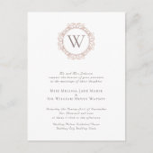Elegant Monogram Weddenschap Briefkaart (Voorkant)