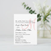 Elegant Monogram Weddenschap Briefkaart (Staand voorkant)