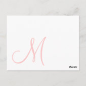 Elegant Monogram Weddenschap Briefkaart (Achterkant)