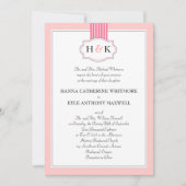 Elegant Monogram Weddenschap Kaart (Voorkant)