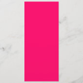 Elegant Monogram Weddenschap Menu Kaarten Hot Pink (Achterkant)