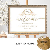 Elegant Monogram Weddenschap Welkom bij Gold Poster
