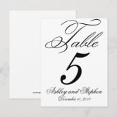 Elegant Monogram Weddenschappen Tafel Aantal Kaart (Voorkant / Achterkant)